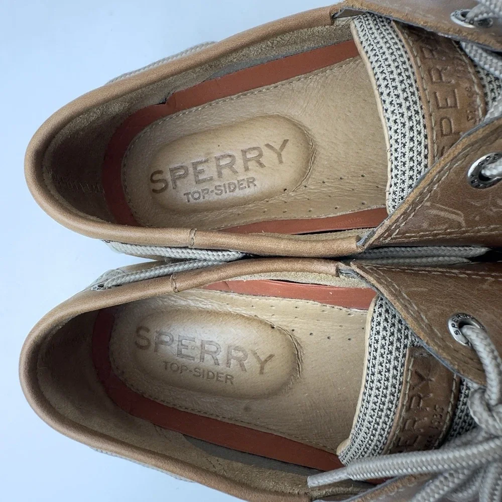 Sperry Men's Billfish 3-Eye Boat Casual Shoes, Dark Tan, Size 8W US